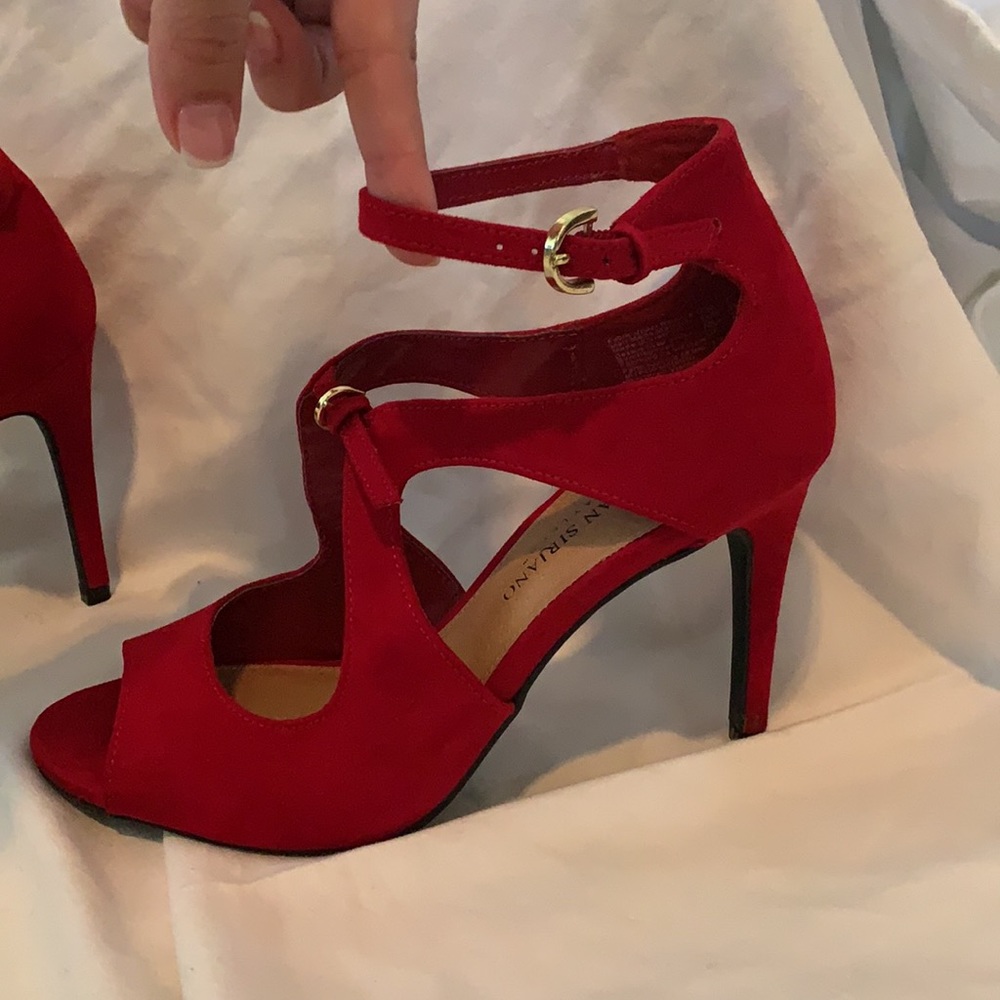 Red Christian Siriano heels, new, never used